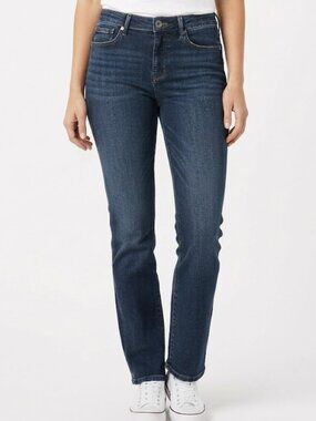 Banana Republic Bella Straight Leg Jeans 27 Dark Wash High Rise Classic